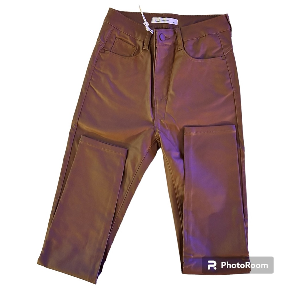 Vegan leather jeans